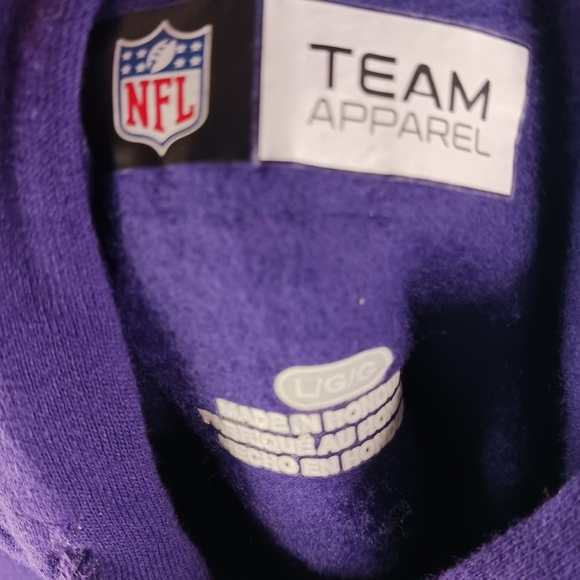 Baltimore Ravens Men's NFL Team Apparel Mid Weight Pull Over Hooded Sweatshirt. - Picture 5 of 6